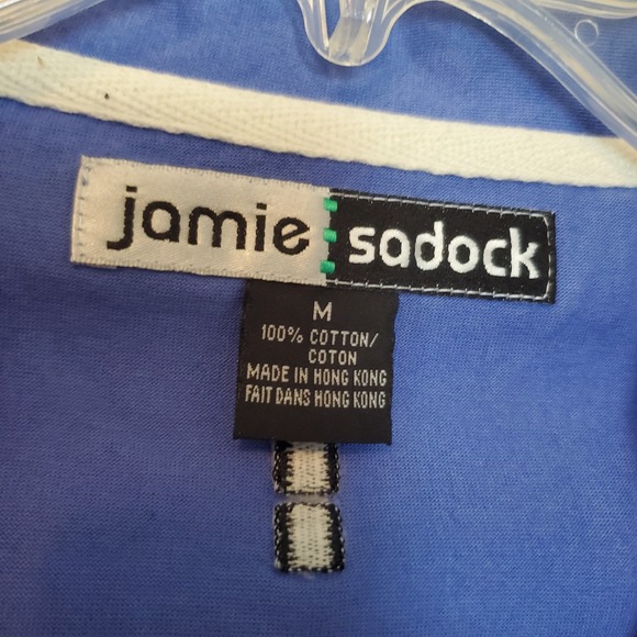 Jamie Sadock Women's Size M Blue Short Sleeve Golf Polo Top 100% Cotton - Picture 3 of 14